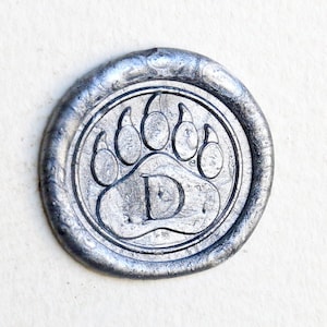 Initiale personnalisée avec timbre de sceau de cire de patte d’ours, kit de timbre de sceau de cire de mariage personnalisé, cadeau d’anniversaire, cadeau de Noël, cadeau de demoiselle d’honneur