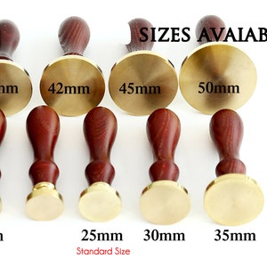 Timbro di ceralacca personalizzato/Timbro di ceralacca per invito di nozze personalizzato/Timbro di ceralacca personalizzato/Cucchiaio per stufa di fusione di ceralacca/20~50 mm
