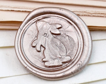 Sello de sello de cera de conejo sello / sello de cera Kit de sello /Sello de cera de sellado personalizado / sello de cera de boda