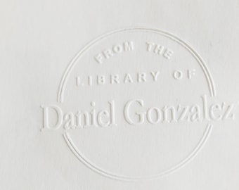 Custom Embosser Stamp,Book Embosser,From the library of embosser,Library Stamp, Monogram Embosser Stamp,Personalized embosser