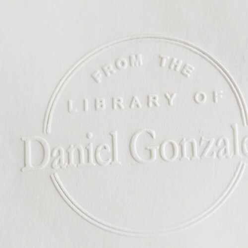 Cute From the Library of Embosser Personalized Book Embosser Etsy