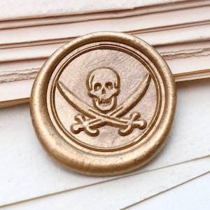 Sello de cera de calavera pirata/Kit de sello de cera/sello de cera de sellado personalizado/sello de cera de boda
