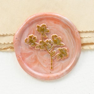 Dogwood flower Wax Seal Stamp /Envelop wax seal Stamp/floral wax seal Stamp/Custom Sealing Wax Stamp/wedding wax seal stamp