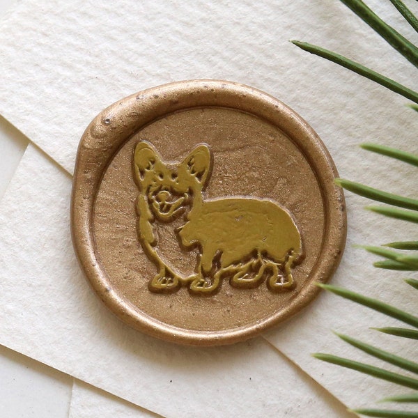 Corgi Wax Seal Stamp /dog wax seal Stamp/Custom Sealing Wax Stamp/wedding wax seal stamp