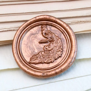 Peacock Wax seal stamp / Wax seal Stamp kit /Custom Sealing Wax Stamp/wedding wax seal stamp