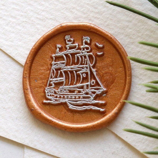 Sello de sello de cera de barco / sello de cera del barco pirata Sello / Sello de cera de sellado personalizado / sello de cera de la boda