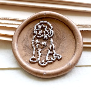 Poedel Wax zegel stempel/Dog Wax zegel stempel kit/Custom zegellak stempel/bruiloft Wax zegel stempel