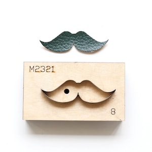 O corte de couro do bigode morre, régua de aço da barba cortador de metal, molde cortado de couro, ferramenta kraft dos ofícios do perfurador de couro