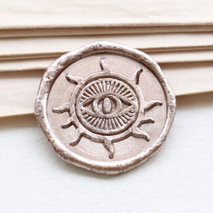 Occult Eye in Sun Symbol Wax Seal Stamp /   Third Eye  Wax seal Stamp kit /Custom Sealing Wax Stamp/wedding wax seal stamp