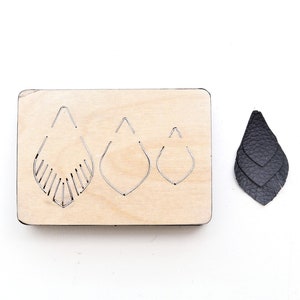 Gestapelte Fransen Blatt Ohrringe Leder sterben Schnitte, Stahl Regel Metall sterben Cutter, Leder sterben geschnitten Form, Leder Punch Handwerk Kraft Werkzeug