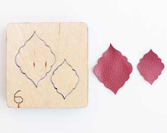 Stacked Moroccan leaf earrings leather die cuts, Steel Rule Metal Die Cutter ,Leather Die Cut Mold,Leather Punch Crafts Kraft Tool