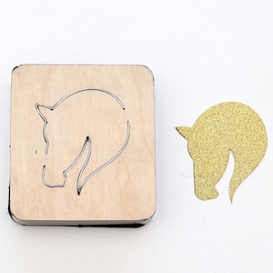 Cabeza de caballo corte die, cuero acero regla metal troquel cortador, pendiente de cuero troquelado corte molde, cuero punch crafts Kraft Tool
