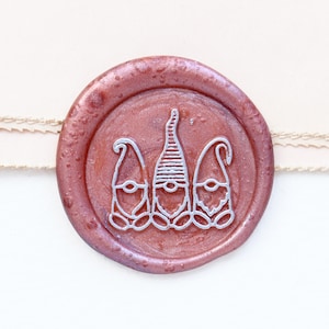 Merry Christmas/drie kleine mannen wax zegel stempel/journal decor wax zegel stempel/aangepaste zegellak stempel/bruiloft wax zegel stempel