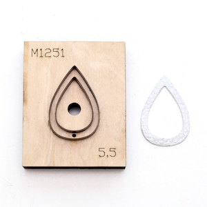 Teardrop leather cutting Die , Steel Rule Metal Die Cutter ,Leather Die Cut Mold,Leather Punch Crafts Kraft Tool, teardrop earring die cut