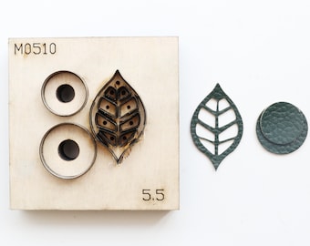 Stacked Leaf earrings Leather cutting Die, Steel Rule Metal Die Cutter ,Leather Die Cut Mold,Leather Punch Crafts Kraft Tool