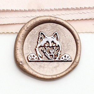 Husky face Wax Seal Stamp /dog wax seal Stamp/Custom Sealing Wax Stamp/wedding wax seal stamp