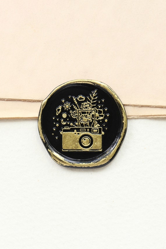 Floral Single Initial Wax Seal Stamp Premium Kit