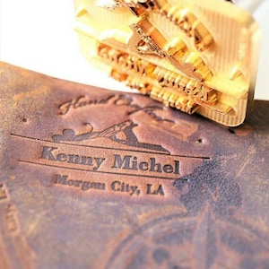 Custom Leather Stamp , Foil stamp machine stamp, leather heat Stamp for Vegetable tanned leather ,Leather branding iron,wood burning