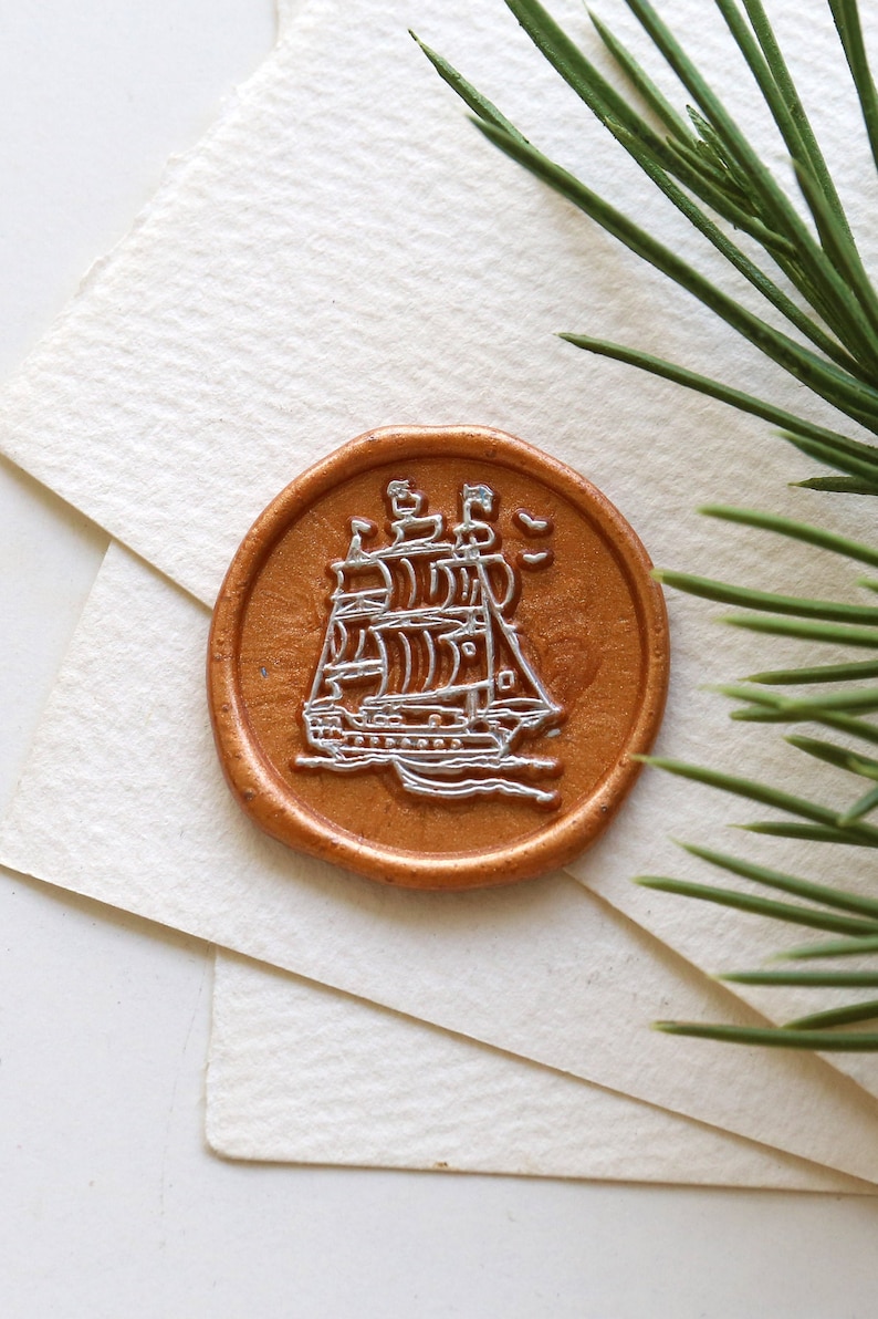Ship Wax Seal Stamp /pirate Ship Wax Seal Stamp/custom Sealing Etsy