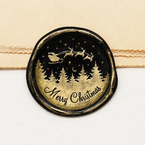 Carimbo de cera de veado feliz natal/natal/carimbo de cera de papai noel/carimbo de cera personalizado/carimbo de cera de casamento
