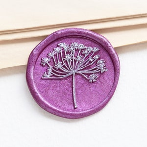Königin Annes Spitze Wachs Siegel Stempel /wildflowerWax Siegel Stempel Kit Sommer Blume /Custom Siegel Wachs Stempel/Hochzeit Wachs Siegel Stempel