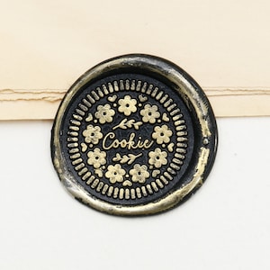 galleta con sello de cera flor /cactus suculento sello de cera Kit de sello /Custom Sealing Wax Stamp/sello de cera de boda