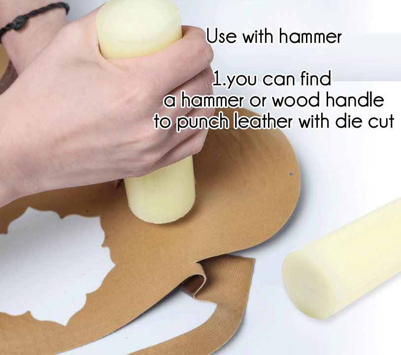 Ensemble de 8 Matrices de Découpe en Cuir Forme Larme, Acier Allié, Outils de Poinçonnage Manuel DIY avec Boîte de Rangement