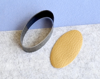 Ovale vorm stalen regel leer snijden sterven, aangepaste stalen regel metalen sterven clicker voor oorbellen, sterven gesneden mal, lederen punch ambachten kraft tool