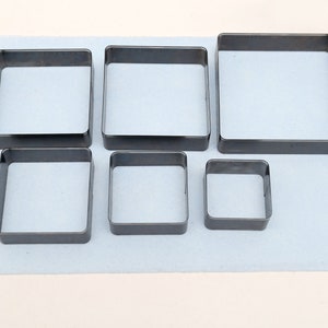 Regla de acero de forma cuadrada Corte de cuero Troquel, Regla de acero personalizada Metal Die clicker para pendientes, Molde troquelado, Punzón de cuero Artesanía Herramienta Kraft