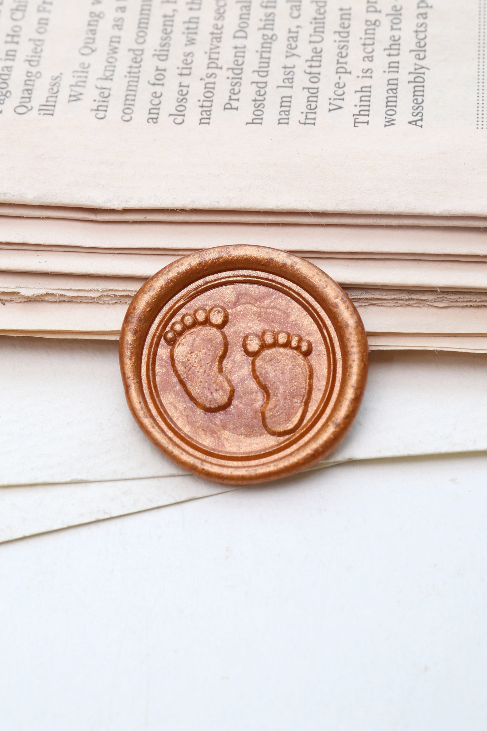 New Born Baby Wax Seal Stamp /baby Feet Wax Seal Stamp Kit /custom ...