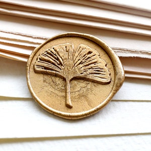 Ginkgo blad Wax Seal Stempel / wax seal Stempel kit / Custom Sealing Wax Stamp / bruiloft wax seal stempel / kerstcadeau