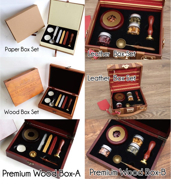 Wax Seal Stamp Kit, Retro Creative Sealing Wax Stamp Maker Gift Box Set  Head with Vintage Classic,G21434 