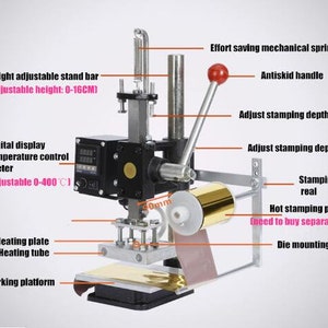 Reliable Hot Foil Gold Stamping Machine，500W Hot Foil Machine , stamping machine 110V/220V