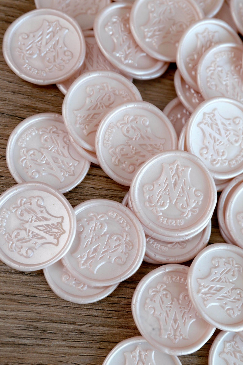 Custom self adhesive wax seal stickers 40 colors available etsy