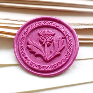 Scottish Thistle Wax Seal Stamp /flower Wax seal Stamp kit /Custom Sealing Wax Stamp/wedding wax seal stamp
