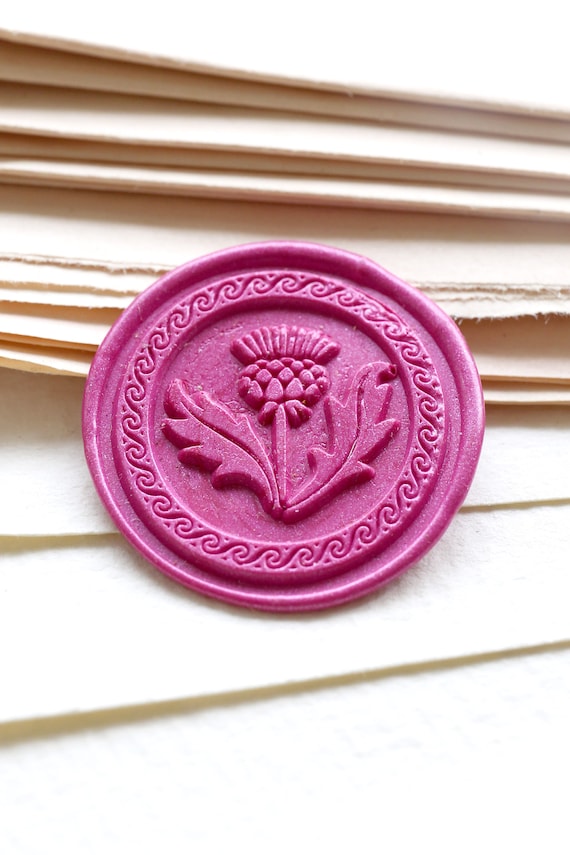 Schottische Distel Wachs Siegel Stempel /Blume Wachs Siegel Stempel Kit /Custom Siegel Wachs Stempel/Hochzeit Wachs Siegel Stempel