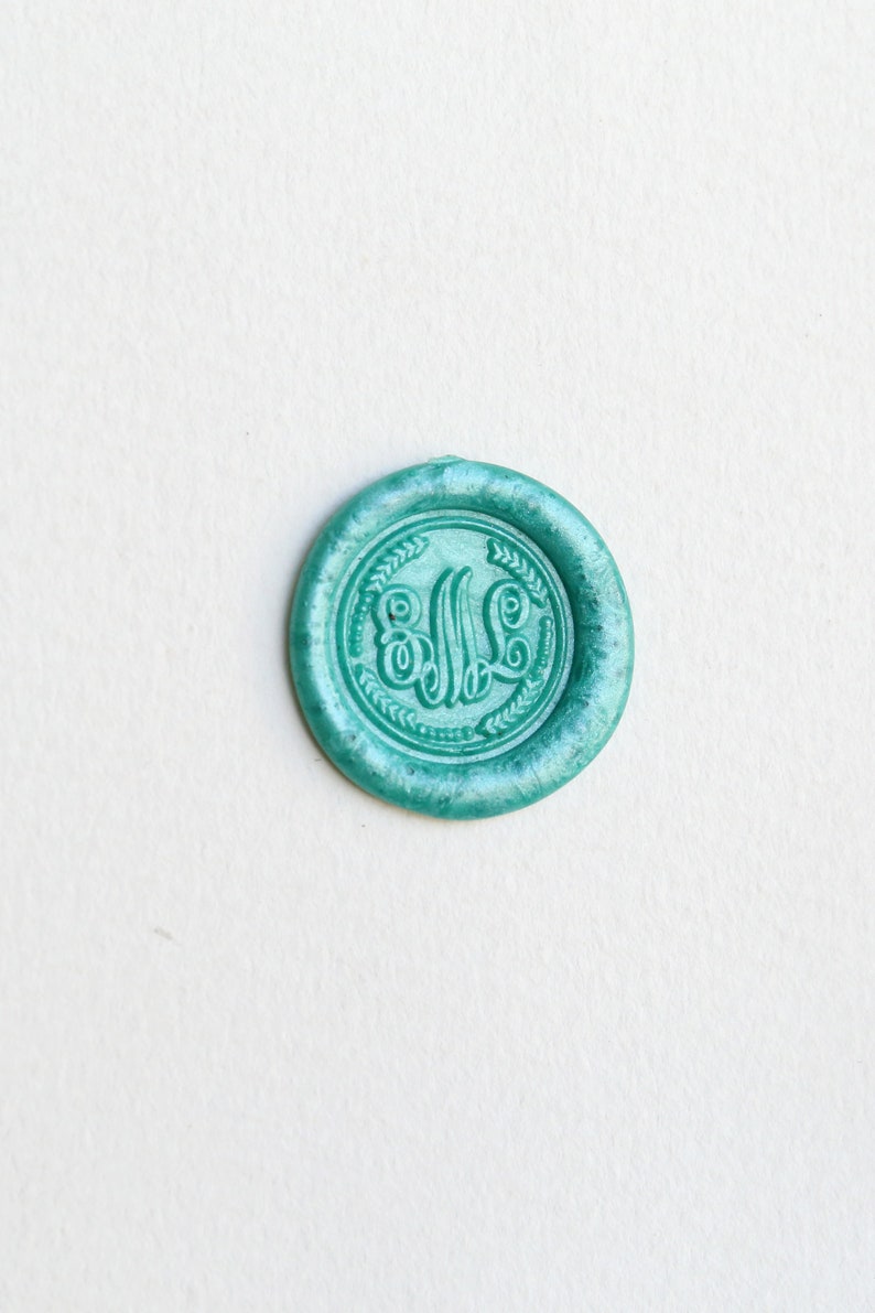 3 initials Custom Monogram Wax Seal Stamp, Wedding wax seal stamp, Personalized Wax Seal Stamp Kit,invitation seal image 1