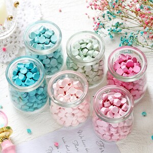 Perle di ceralacca di tenuta, perline di sigillo di cera di 94 colori, confezione regalo per invito a nozze, 160 pezzi in bottiglia per 35-40 sigilli