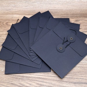 Black CD Sleeves with Black Ropes.,Kraft Wedding Favor,Kraft CD Sleeve, Photographer Packaging, Photographer CD Packaging
