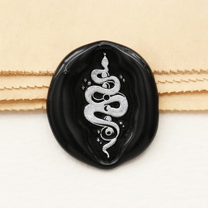 Carimbo de cera de cobra/carimbo de cera de formato irregular/carimbo de cera de eclipse lunar/carimbo de cera de vedação personalizado/carimbo de cera de casamento