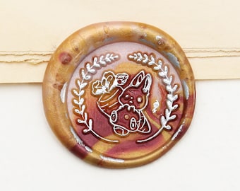 Bunny and carrot Wax seal stamp /rabbit succulent Wax seal Stamp kit /Custom Sealing Wax Stamp/wedding wax seal stamp