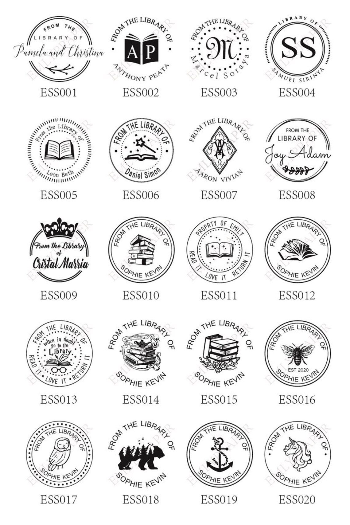 From the library of embosser Custom Embosser StampBook Etsy