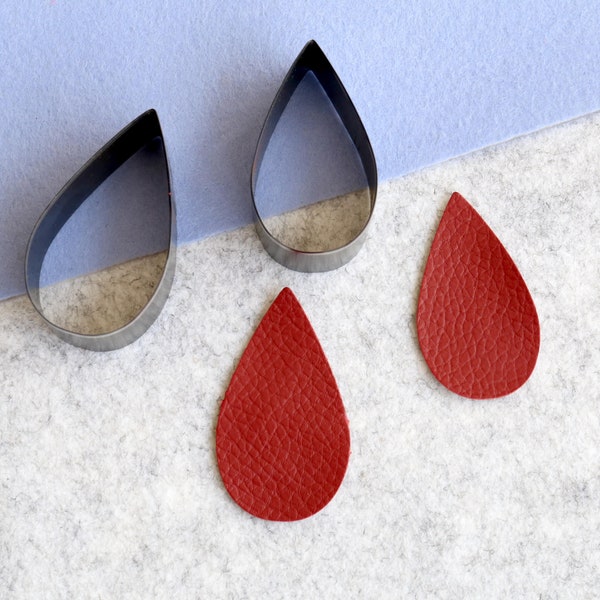 Teardrop acier règle de coupe en cuir Die, Custom Steel Rule Metal Die clicker pour boucles d’oreilles, Die Cut Mold, Leather Punch Crafts Kraft Tool