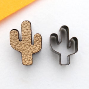 Molde de acero con forma de cactus corte de cuero, Custom Steel Rule Metal Die clicker para pendientes, Molde troquelado, Artesanía de punzonado de cuero
