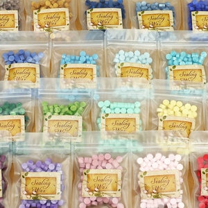 Wax Beads set for seal stamp,62 Colors Wax Seal Beads in bag, Wedding Invitation seal making, 100pcs in a bag