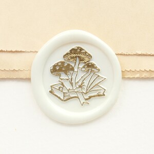 Magic book and Mushroom wax Seal Stamp /envelop wax seal Stamp/Custom Sealing Wax Stamp/wedding wax seal stamp