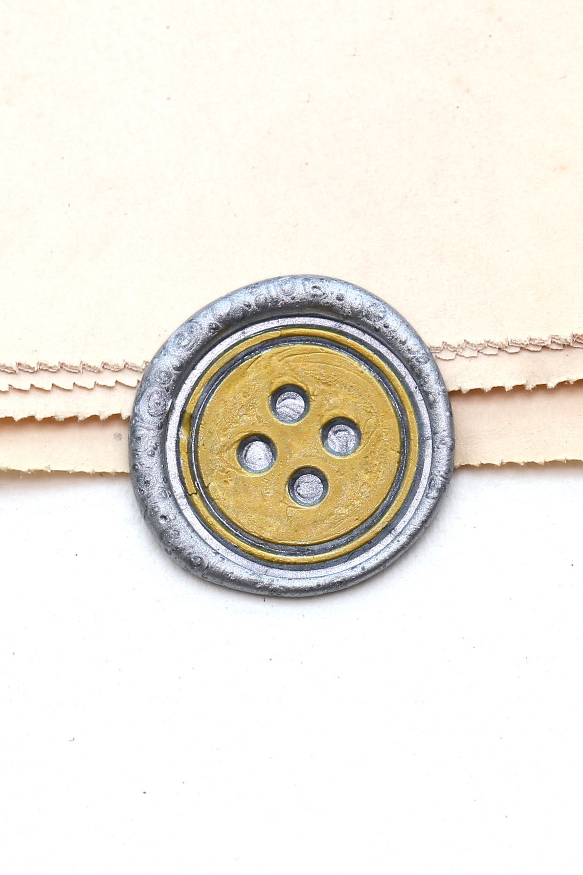 Button wax Seal Stamp / wax seal stamp kit / Wax Sealing Etsy