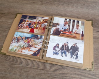 Album Foto Scrapbooking Fai Da Te In Carta Kraft – 60 Pagine Con Angoli Adesivi E Penne