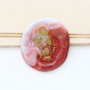 Hand and rose Seal Stamp /Irregular shape wax seal Stamp/Occult Eye in hand wax seal Stamp/Custom Sealing Wax Stamp/wedding wax seal stamp