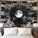 Moon and Star Tapestry Clouds Tapestries Black Tapestry Psychedelic Mountain Tapestry for Room 